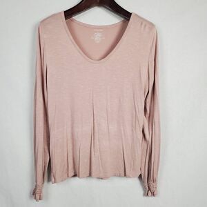 Maurices Large Pink LS Top